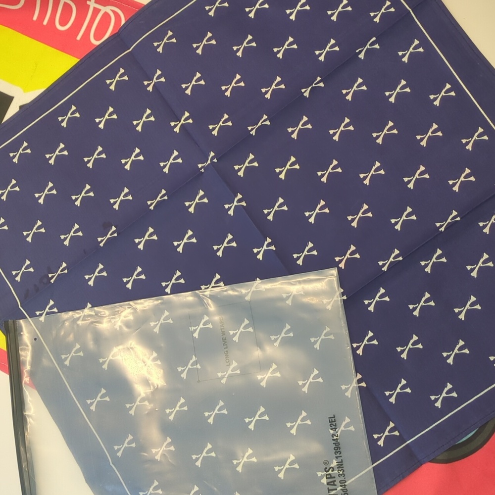 WTAPS - Indigo Hand Printed Bandana